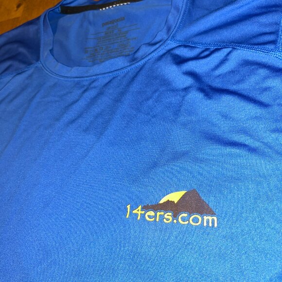 Patagonia Capilene1 Silkweight 14ers.com men's long sleeve performance shirt blu - Picture 3 of 8